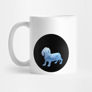 Dachshund - Ocean Blue Silhouette Mug